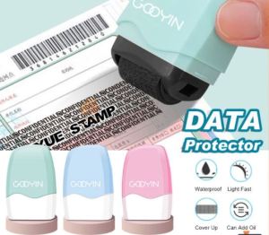 (Ready Stock)Efficiency Security Stamp Roller Privacy Cover Eliminator Seal Portable Self-Inking Identity Theft Protection Privacy Seal Roller 安全印章