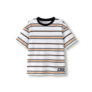 balabala Kids Short Sleeve T-Shirt Big Boys Base Shirt Summer Quick Dry Cotton Striped 2025