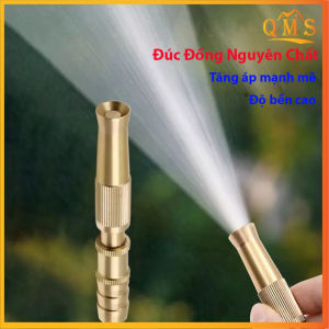 [ Tặng kèm đai siết ] Đầu vòi xịt tăng áp bằng đồng tăng áp lực nước mạnh mẽ chuyên dùng rửa xe hơi rửa sân tưới cây làm vườn