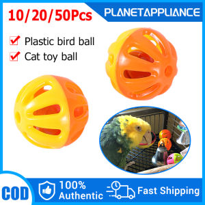10/20/50Pcs Plastic bird ball Hollow bell ball cat toys for parrot cockatiel love birds accessories