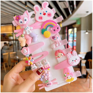 【On Hand】Cute Hair Clip Set Bangs Hairpin Love Flower Bow Baby Girl Barrettes Hair Accessories