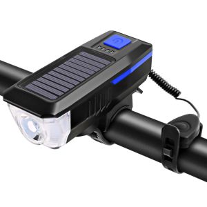 Bicycle Light With Horn Flash Light USB Rechargeable Bike Lamp Flashlight for Bike With Horn