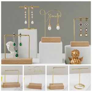 ROLL Gift Jewellery Organizer Holder Home Decoration Necklace Storage Jewelry Display Stand Bracelet Earring Wood Base Rack