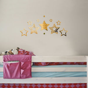 Acrylic Star Rings Mirror Wall Decor | Acrylic Mirror Wall Stickers Modern Home Decoration Living Room Bedroom Decor