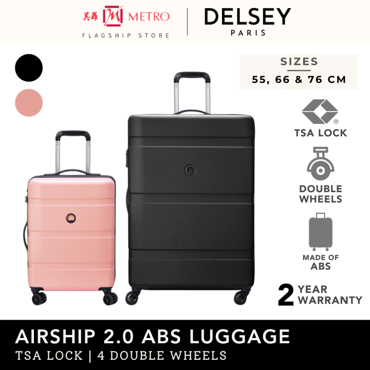 Delsey Paris Airship 2.0 4 Double Wheels Luggage with TSA Combination
