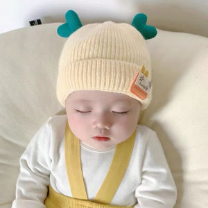 Cute Heart Ears Baby Knitted Hat Candy Color Newborn Beanie Cap Winter Warm Outdoor Windproof Infant Crochet Hats Gorras