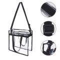 HOUCHU Di động Túi xách trong suốt bằng nhựa PVC Dung lượng lớn Khóa kéo Túi xách Phụ nữ Đa năng Túi đeo chéo trong suốt Lễ hội té nước. 