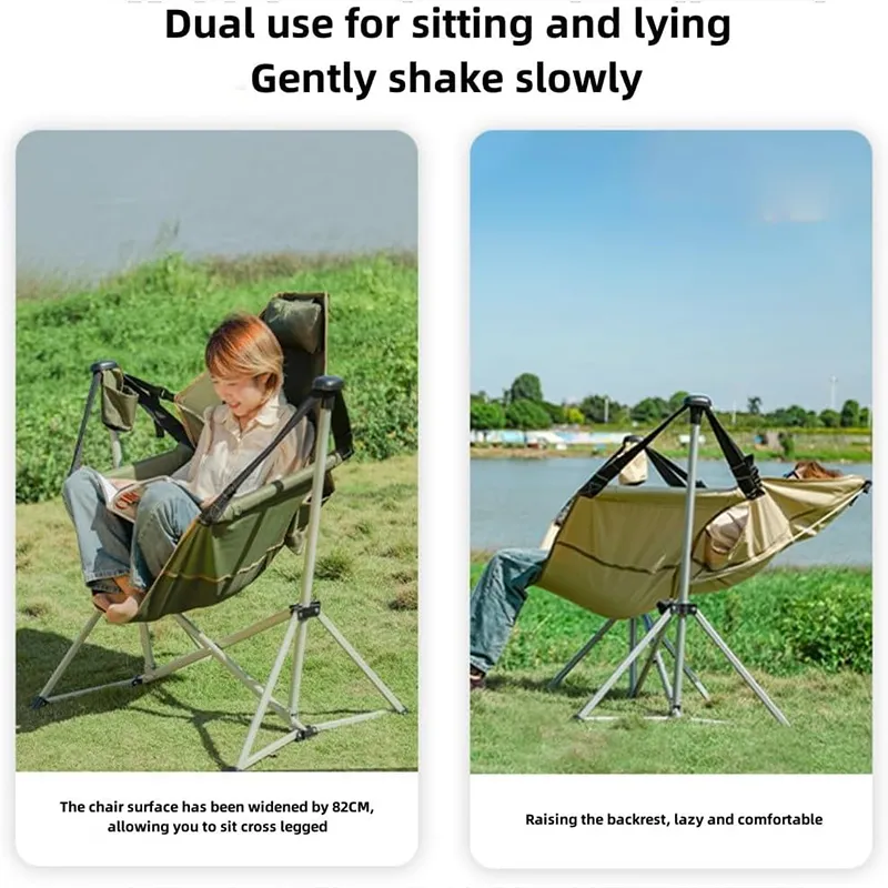 Camping Chair Foldable Chair Outdoor Swinging Chair Portable Folding Chair  Rocking Chairs Rocking Chair For Camping