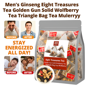 Ginseng Mulberry And Wolfberry Tea For Men A Kidney Tonifying And Body Strengthening Tea Refreshing And Energy Boosting Tea人参桑葚黑枸杞茶