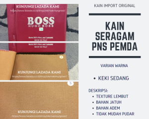 KAIN SERAGAM WASKAT PDH/PNS/ASN/PEMDA WARNA KHAKI/KHEKI KATUN / BAHAN KAIN CP PREMIUM