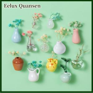 Eelux 1 2 3pcs Mini bình siêu mạnh mẽ tủ lạnh tin nhắn nhựa tủ lạnh nam châm 3D hoa nồi tủ lạnh nam châm cho trang trí nội thất