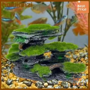 haidianzi หินวิวภูเขาสำหรับพิพิธภัณฑ์สัตว์น้ำหินวิวอควาเรียมมอสเซดที่หลบภัยใต้น้ำของตกแต่งตู้ปลาเรซินขนาดใหญ่