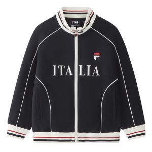 FILA KIDS Boys Sports Little Kids 4-7 Years Knit Long‑sleeve Jacket Trendy Knit Casual Sports Simple Stylish K11B631502F