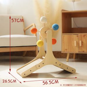 Cat Scratching Ball Cat Scratcher Toy with Nature Sisal Wood Cat Stuff with Ball Wear-Resistant Pet Furniture Supplies