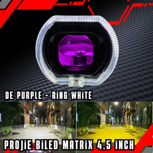 X-Case lampu Projie Biled Matrix 4.5 Inch Body Black Plus Kipas Pendingin High Low Putih Flat Cut 8062