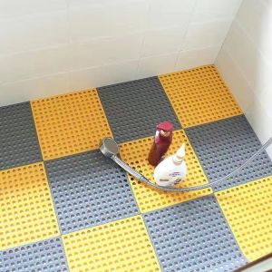 Toilet anti slip mat waterproof shower home hollowed out splicing bathroom floor mat