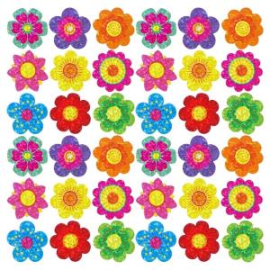500Pcs Flower Sticker Glittering Wrapping Label for Rewarding and Packaging Scrapbooking Decoration Sticker for Journal