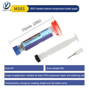 VOKTTA Tin Solder Paste 138℃ 217°℃ Melting Point No-Clean Welding Soldering Tin for Electronics PCB IC CPU LED BGA Repairing