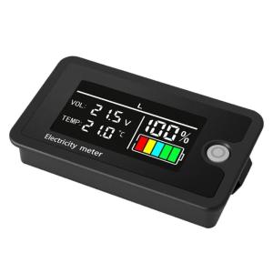 DC8-100V Electricity Meter Digital LCD Display Car Charge Levels Indicator Leads Acid Lithiums Voltmeter