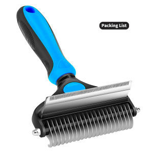 Multifunctional Pet Grooming Brush 2-in-1 Comb Tool for Dogs and Cats Used for Removing Tangles Double-Sided with Comb