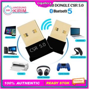 [Ready Stok] Mini Bluetooth USB CSR 5.0 Dongle Eksternal Adapter Transmitter Audio V5.0 For PC Laptop Komputer