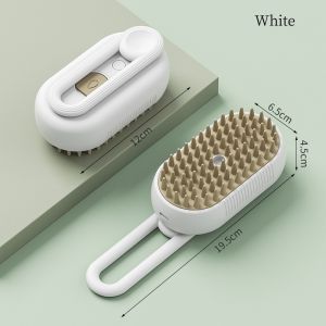 Pet Steam Brush Removes Floating Hair Doesnt Hurt Skin Dog Bathing Hair Removal Brush Cat and Dog Cleaning Comb