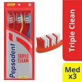Pepsodent Sikat Gigi Triple Clean Medium isi 3. 