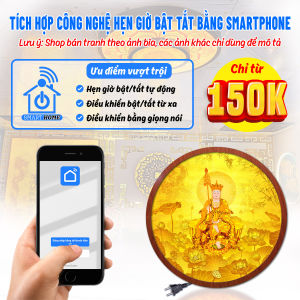 Đèn Thờ Hào Quang Trúc Chỉ In Địa Tạng Vương Bồ Tát Trang Trí Bàn Thờ Treo Cùng Tượng Phật TC-HQ-237