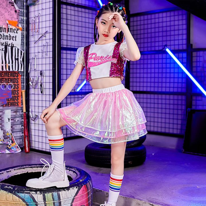 Lolanta 2Pcs Kids Girls Short Sleeve Top+ Skirt Set Children