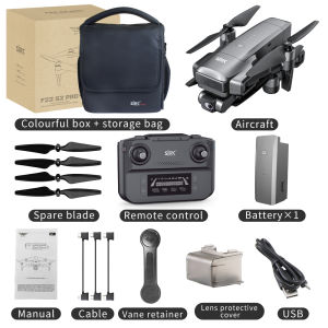 St【ในสต็อก】【พร้อมใช้งาน】2023ใหม่ SJRC F22s F22S2 F22 S3 Pro GPS Drones 4K HD EIS กล้องเลเซอร์หลีกเลี่ยงอุปสรรค2แกน Gimbal Brushless พับ Quadcopters RC 3.5KM