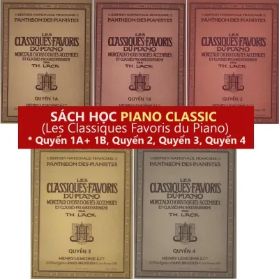Sách - Trọn bộ 5 cuốn: Sách học Piano classic (Les Classiques Favoris du Piano):