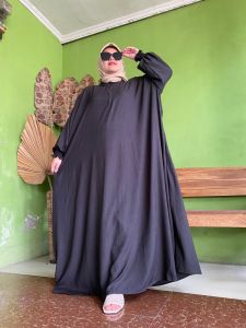 GAMIS CRINKLE CEY LD 160 SUPER JUMBO HALUS LEMBUT PREMIUM POLOS UNTUK KONDANGAN DAN PENGAJIAN