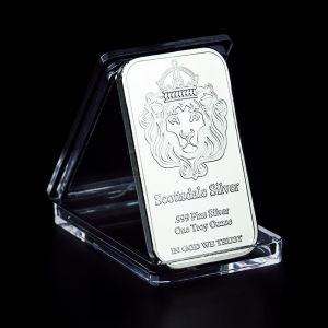 【discount store】Scottsdale Silver Bar 1 Troy Ounce Bullion Bar with Display Case No Magnetic