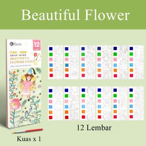 Buku Mewarnai Watercolor Book Mainan Edukasi Anak Banyak Model Set Gambar