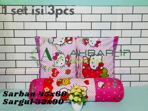 1SET ISI 3PCS "SARUNG BANTAL 2 & SARUNG GULING 1" MOTIF KARAKTER MURAH BERKUALITAS /SARUNG BANTAL HOTEL / SARUNG BANTAL TERBARU/ SARUNG BANTAL/ TEDDY BEAR/ KEROPPY/ BOLA/ ANAK-ANAK/DEWASA/HOMMADE/POLIMICRO/EMILY/DIANDRA/HELLO KITTY/ DORAEMON/ BONEKA