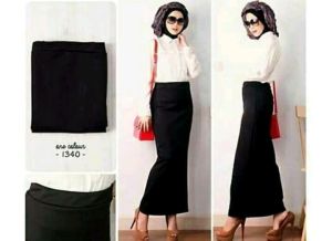 Rok Kerja Span Scuba Panjang Premium