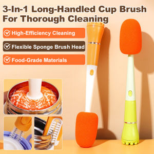 Household threeinone crevice brush Long handle cup cleaning tool
