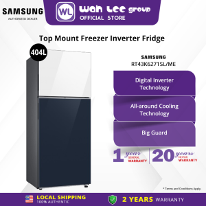 (CLEARANCE SALES) [SAVE4.0 NUR] SAMSUNG Bespoke Top Mount Freezer 404L | AI Energy Mode | SpaceMax™ | All-Around Cooling | RT38CB66448AME   DISPLAY UNIT ONLY WAH LEE STORE