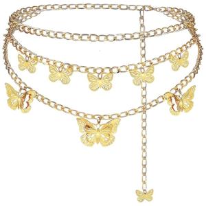 Multilayer thắt lưng eo Phong Cách Cho Sân Khấu Khiêu Vũ Lễ Hội Âm Nhạc Jeans thắt lưng cho váy chuỗi dây đeo trên người Kim Loại múa bụng