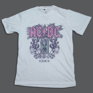 Kaos Band ACDC plug me in logo pink musik rock legend cotton combed 24s sablon plastisol