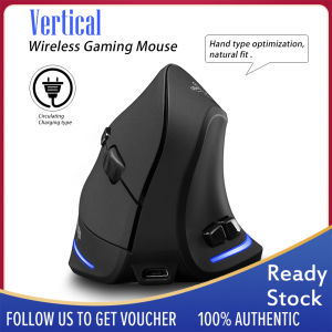 F-35 Mouse Wire-less Vertical Mouse Ergonomic Rechargeable 2400 DPI Optional Portable Gaming Mouse for Laptop PC Computer