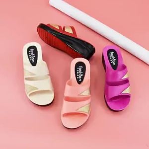 [Free Shipping] High-Heeled Plastic Slippers For Women Summer Outdoor Wear Fashionable Ins Trend Home Indoor Sandals Versatile Thick-Soled 2026 New Model