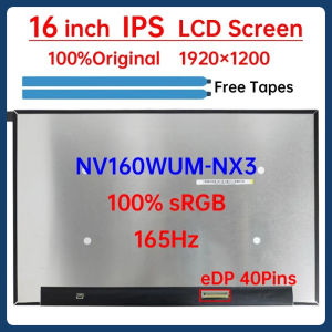 16 Inch 165Hz Laptop LCD Screen NV160WUM NX3 NV160WUM-NX3 Display Matrix Panel Replacement 1920x1200 IPS 100% sRGB eDP 40 Pins