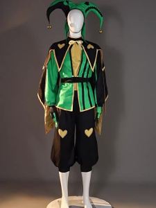 Halloween at the Freaking Circus harlequin green pierrot Red jester Purple Ticket Checker