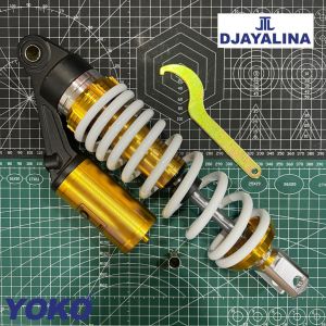 Shockbreaker YOKO model Hyper UX JLT 140 Single Shock tabung fungsi untuk motor Beat Mio Vario Scoopy Mio J Mio Soul Mio GT / Sok Peredam Kejut Ori