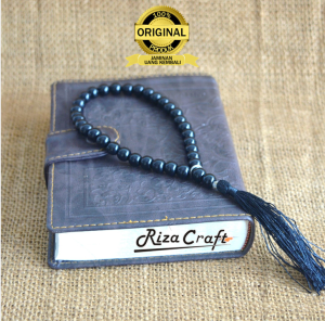 Tasbih Cantik dan Unik 33 Butir Batu Hitam Black Onyx ASLI Akik Alam Premium