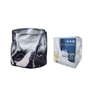 Cốc thủy tinh decor uống nước sáng tạo cốc xoắn ly thuỷ tinh uống whisky cao cấp-ESTLA