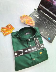 busana muslim kemeja sultan kemeja murah meriah terbaru2023 warna ijo
