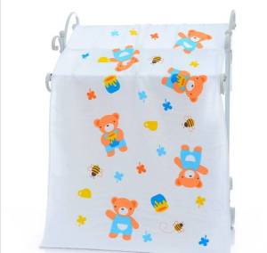 C0019 ผ้าสาลู ผ้าห่มผ้าเช็ดตัว2ชั้น ผ้าสาลูรังผึ้ง ขนาด 60x120 cm.