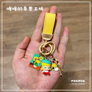 พวงกุญแจสร้อยคอรูปโทรศัพท์ Popbean Popbean Molly ของแท้ของขวัญปีใหม่เซอร์ไพรส์